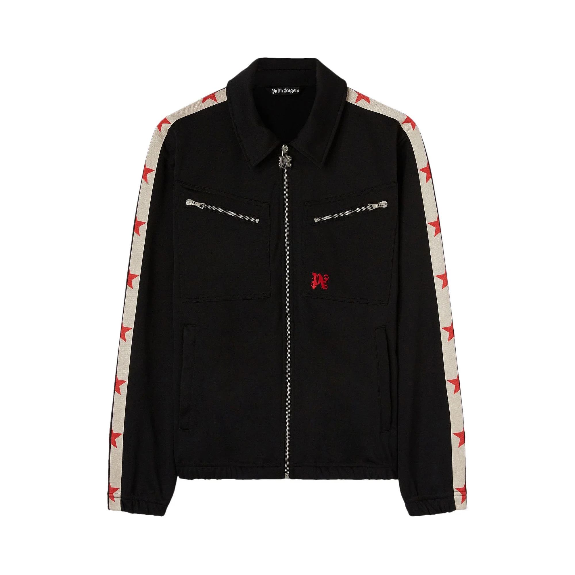 Palm Angels x Haas MoneyGram Track Jacket 'Black/Red/White' - 1