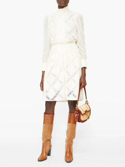 Chloé High-rise lace-trimmed skirt outlook