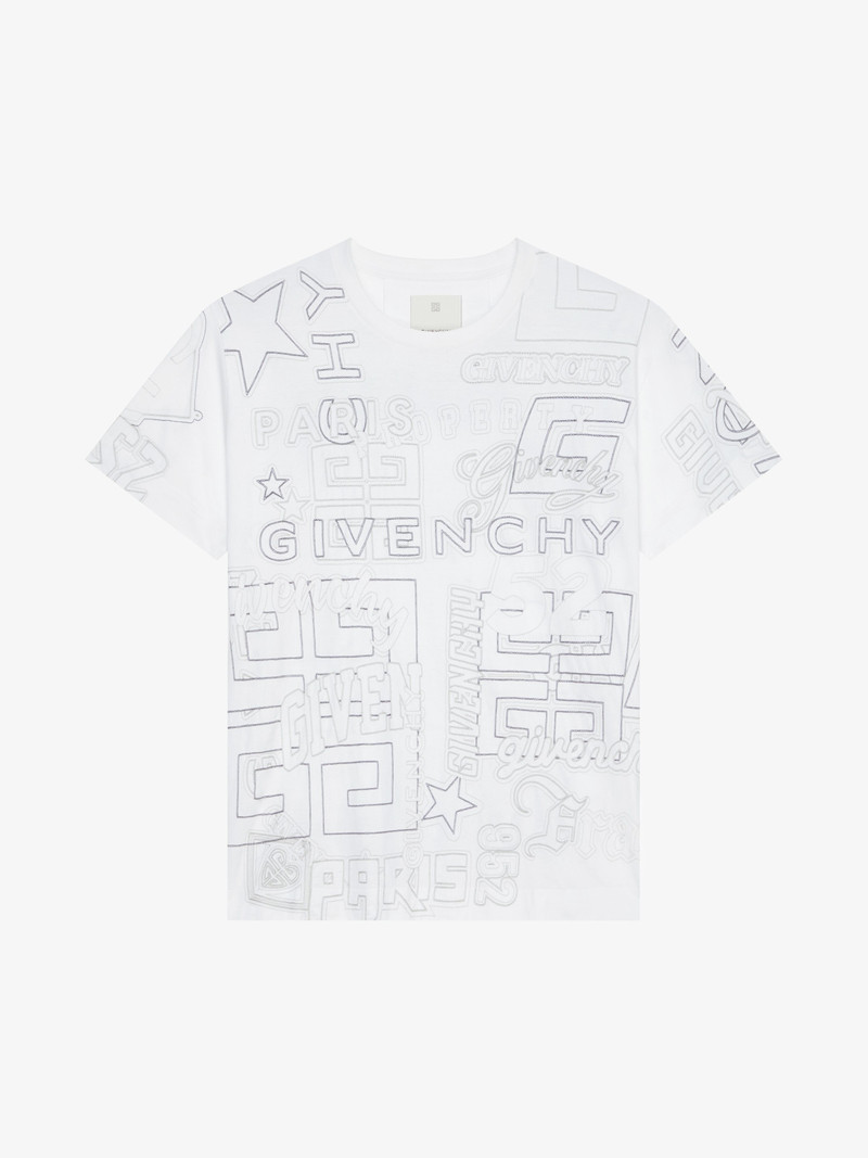 OVERSIZED T-SHIRT IN COTTON WITH GIVENCHY LOGO - 1