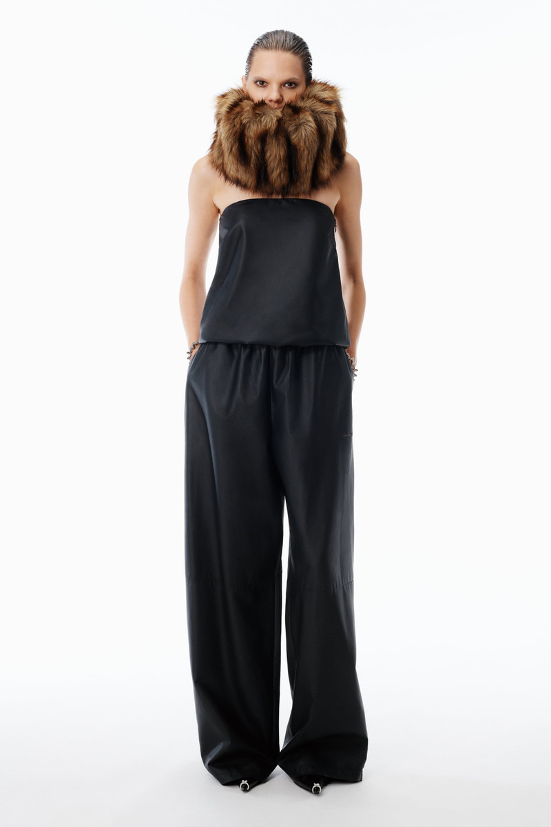 Unisex Track Pant Paper in Leather Mid-Rise 2