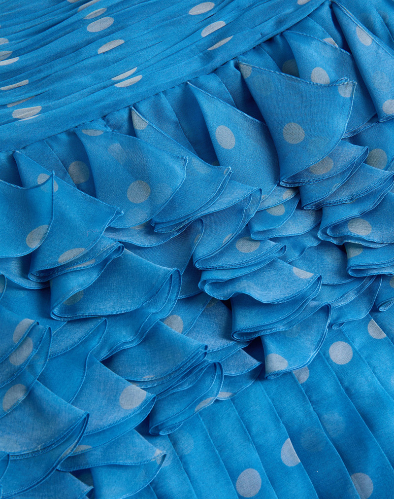 스트랩리스 Pleated Polka-Dot Gown 3