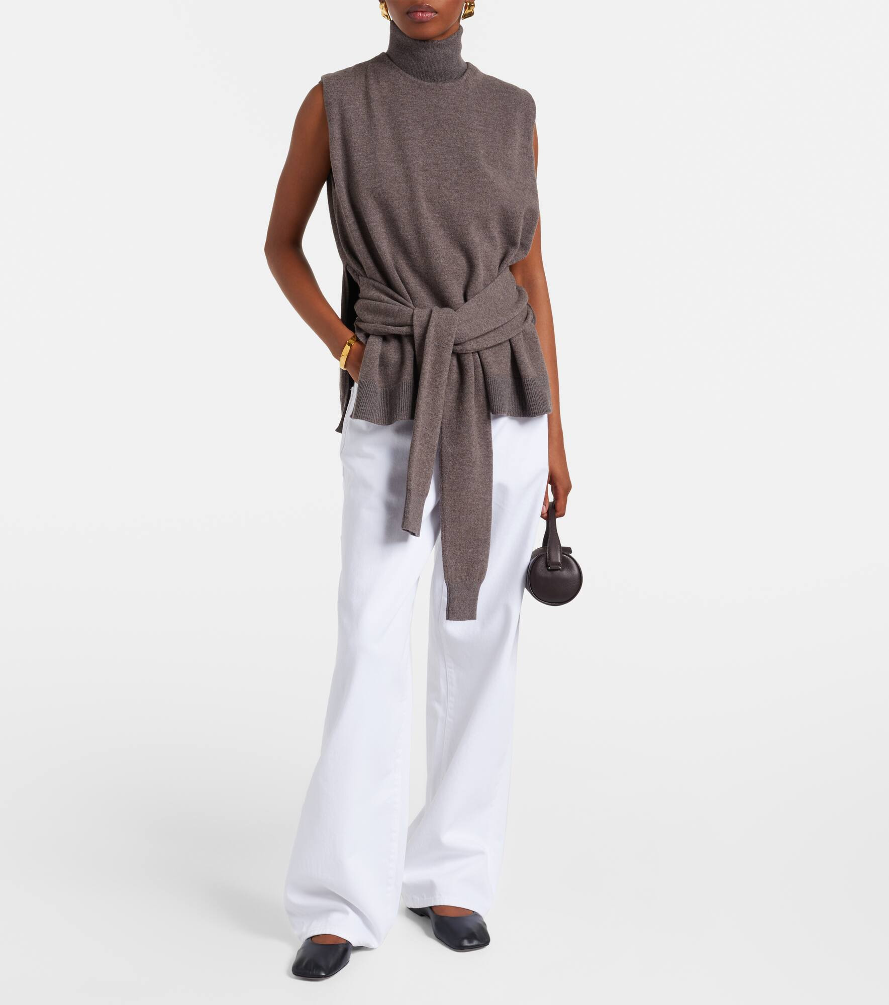 Layered wool and cashmere-blend top - 2