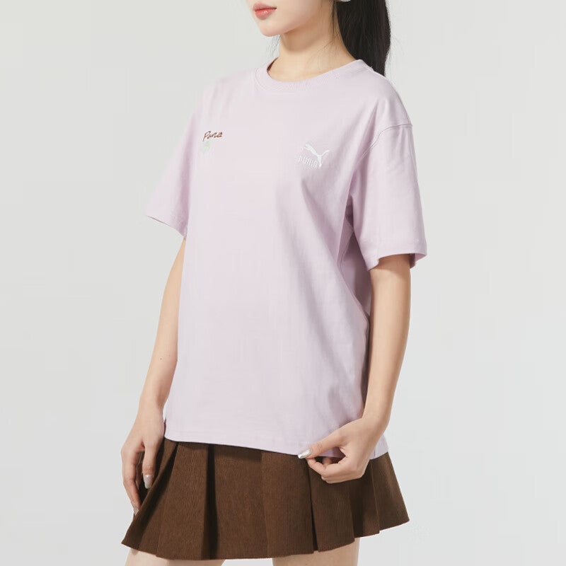 (WMNS) PUMA Classic Cotton T-shirt 'Pink' 625811-60 - 2