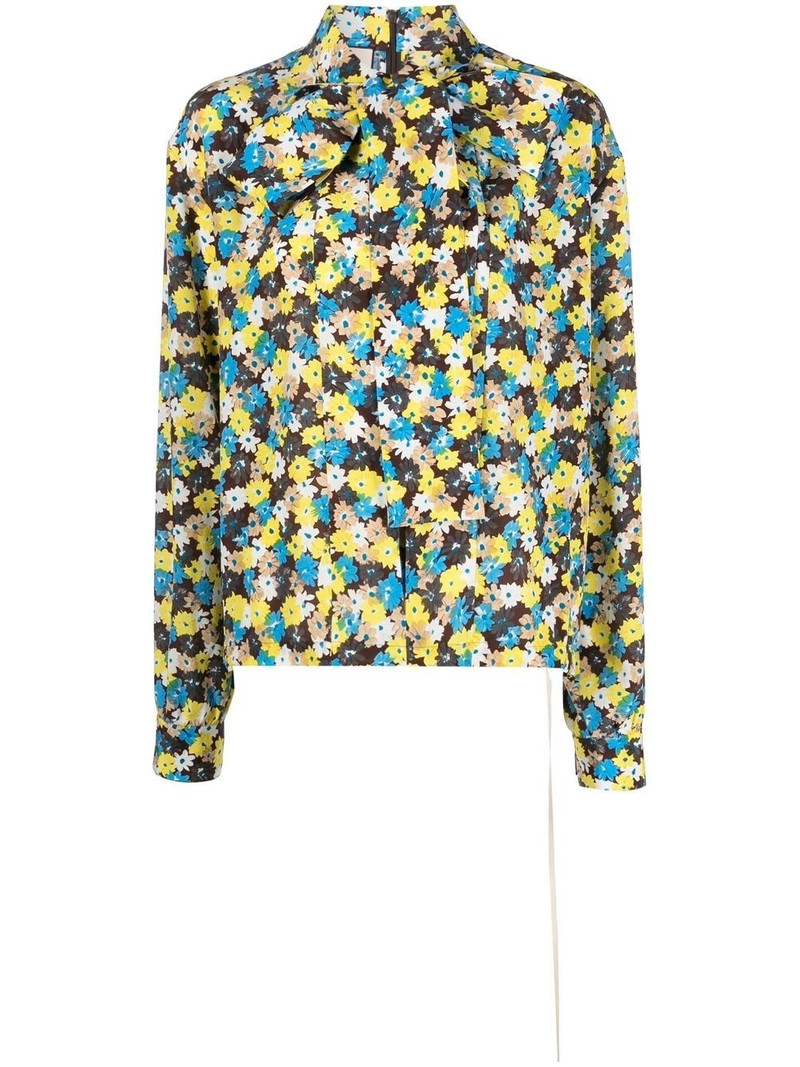 floral print silk shirt 1