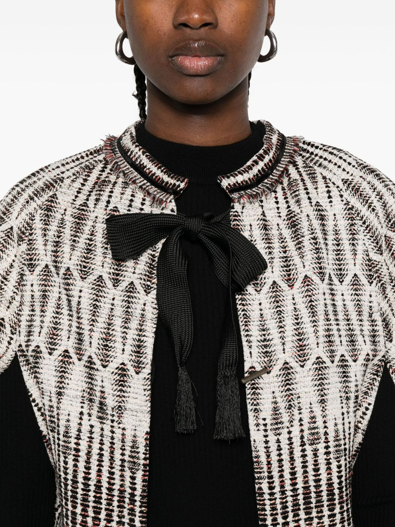 geometric-pattern bow jacket 5