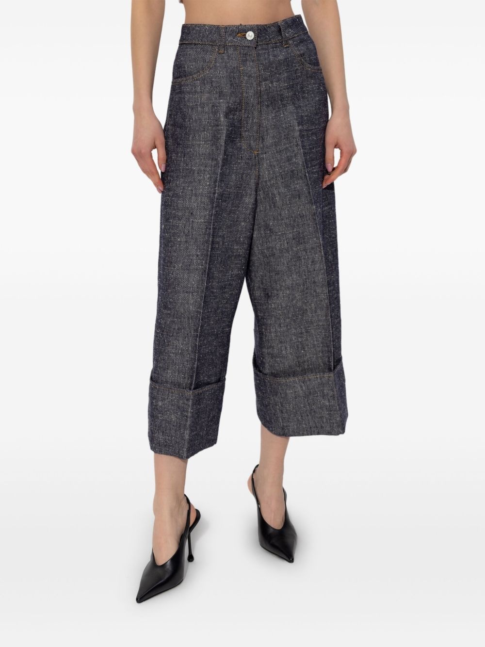 cropped palazzo pants - 3