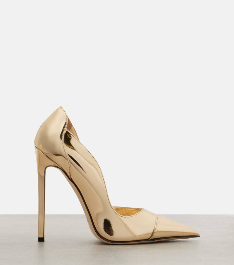 Brigitte 120 mirrored leather pumps 5