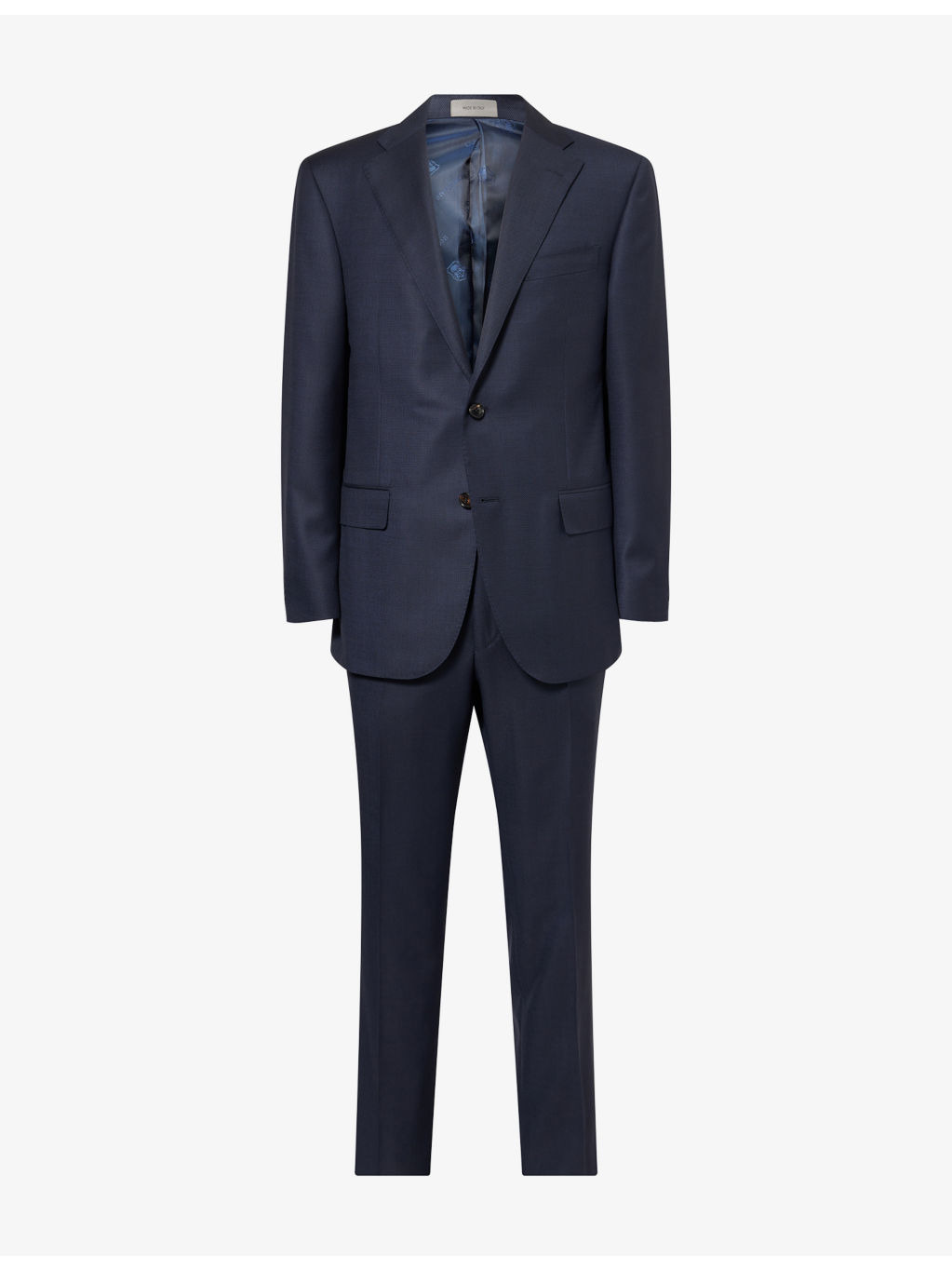 Notched-Collar Single-Breasted Wool Suit - 1