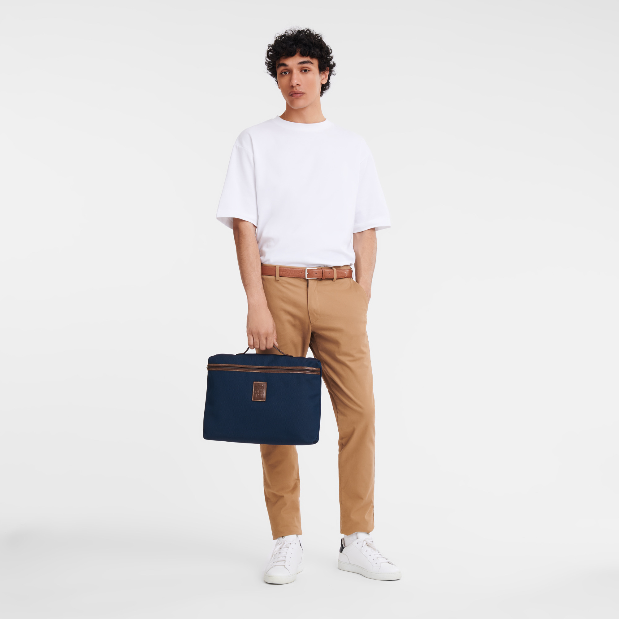 Boxford S Briefcase Blue - Canvas - 2