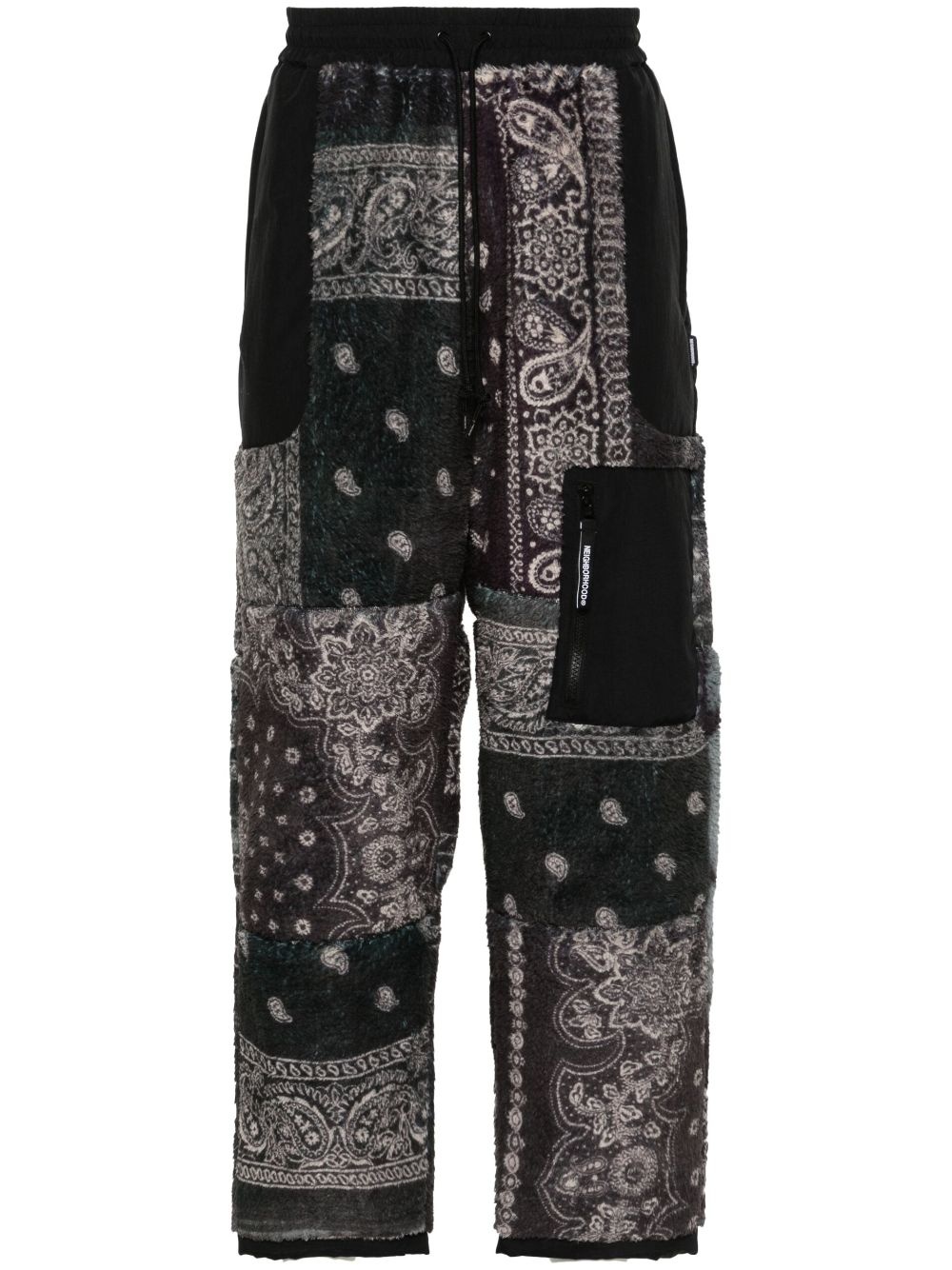 bandana-print fleece track pants - 1