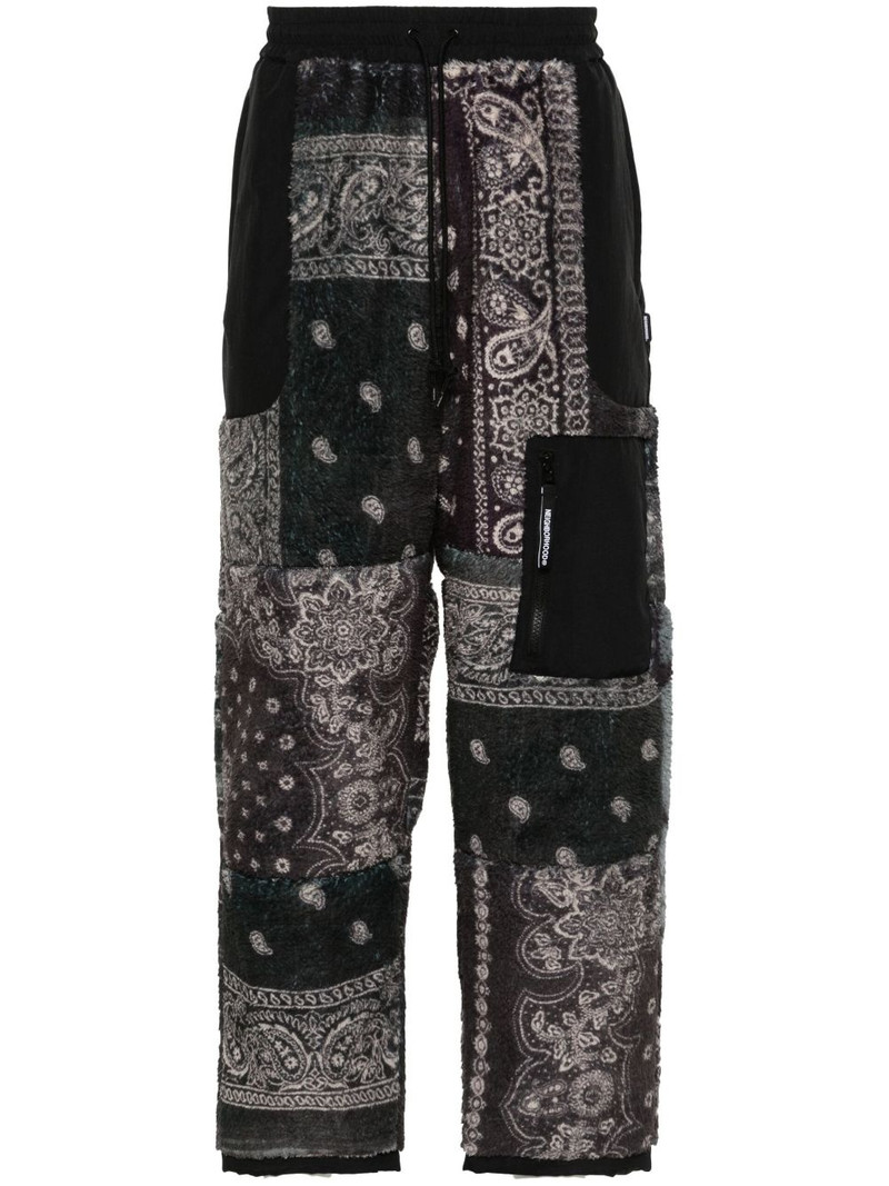 bandana-print fleece track pants 1