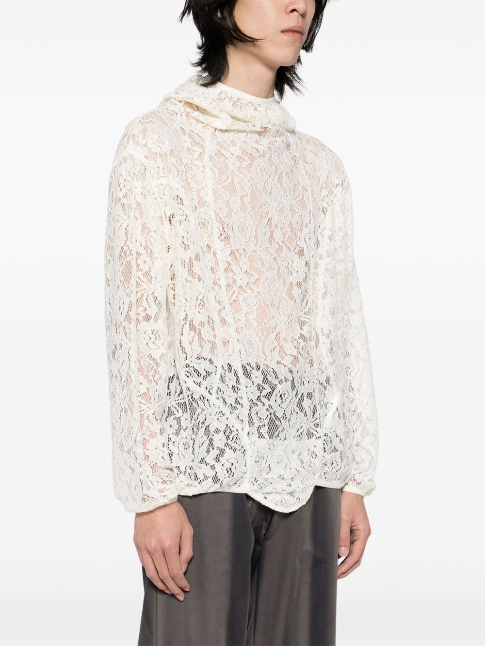 draped lace jumper - 3