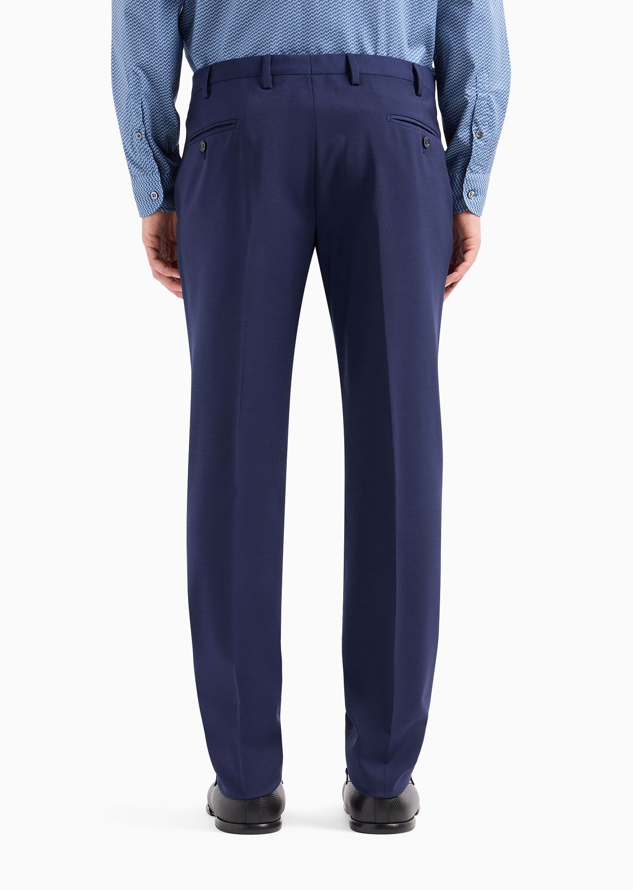 Trousers in natural stretch tropical light wool - 2