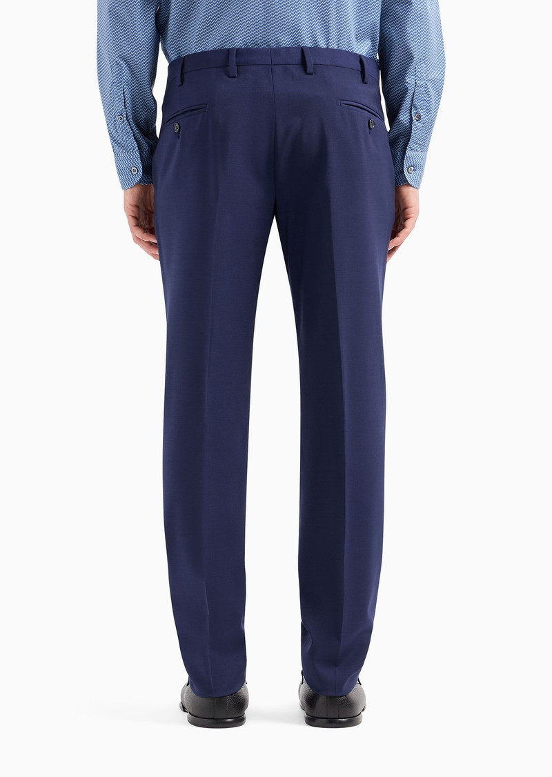 EMPORIO ARMANI Trousers in natural stretch tropical light wool outlook
