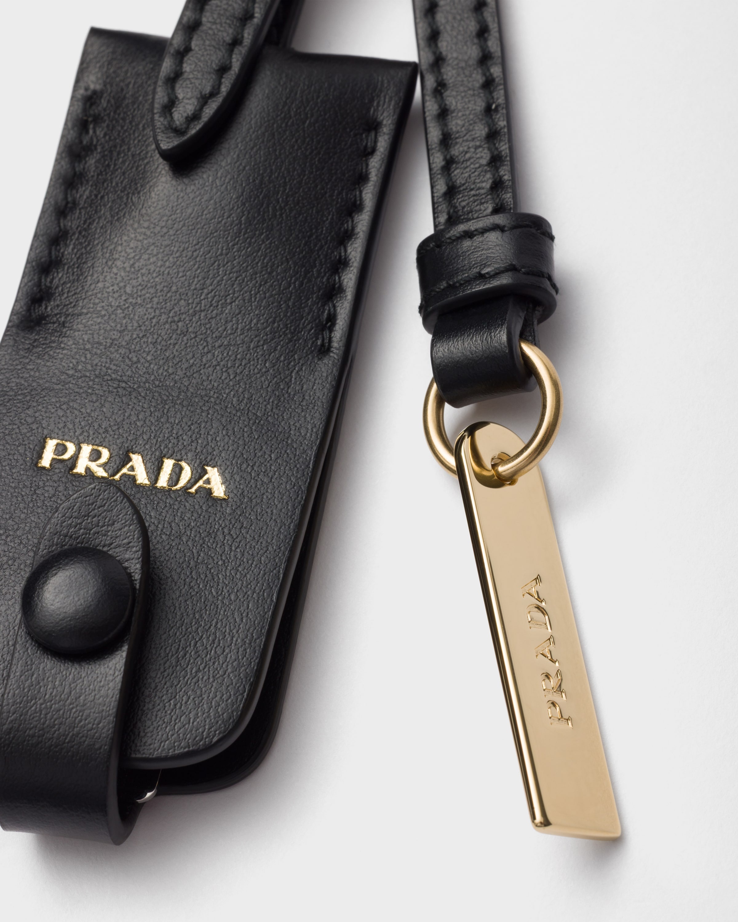 Leather mirror case pendant - 2
