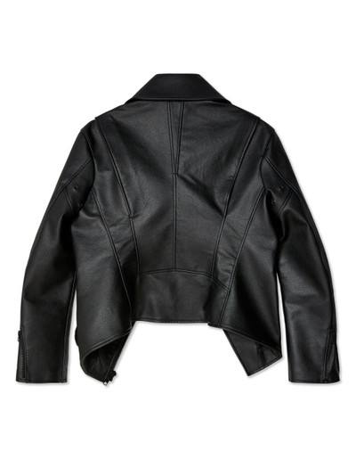 Junya Watanabe buckle-fastened faux-leather biker jacket outlook