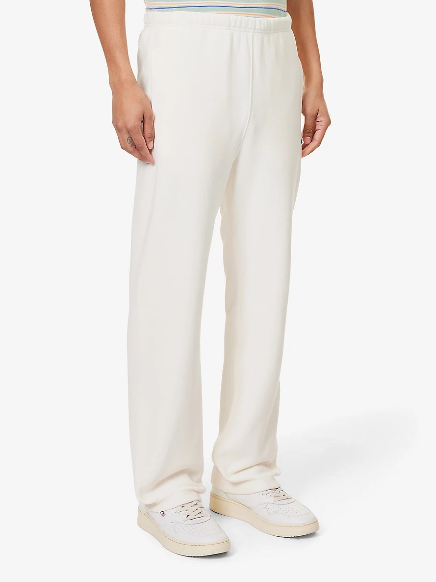 Brand-appliqué drawstring-waistband cotton-blend jogging bottoms - 3