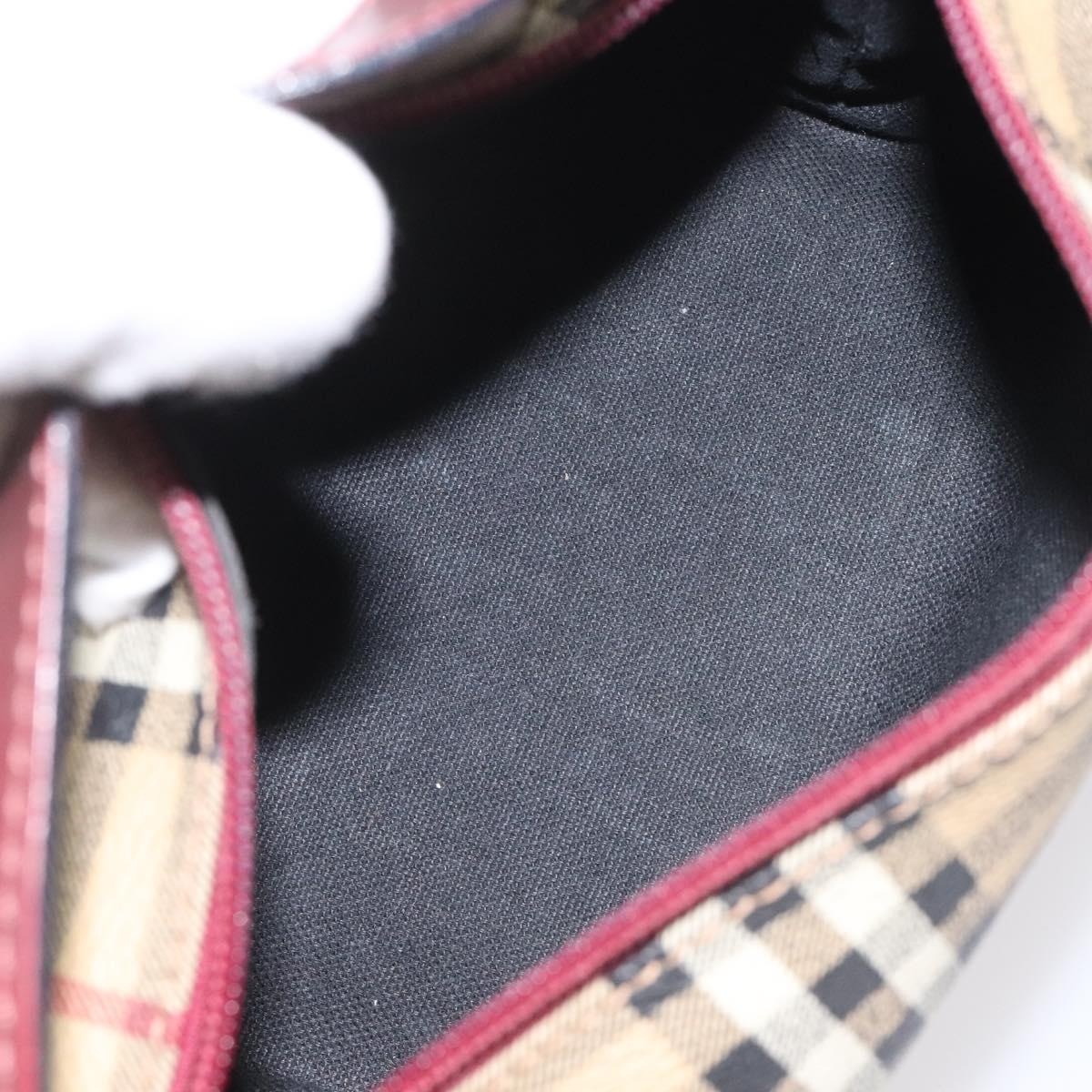 Burberry Nova Check Hand Bag Pvc Beige Silver - 11