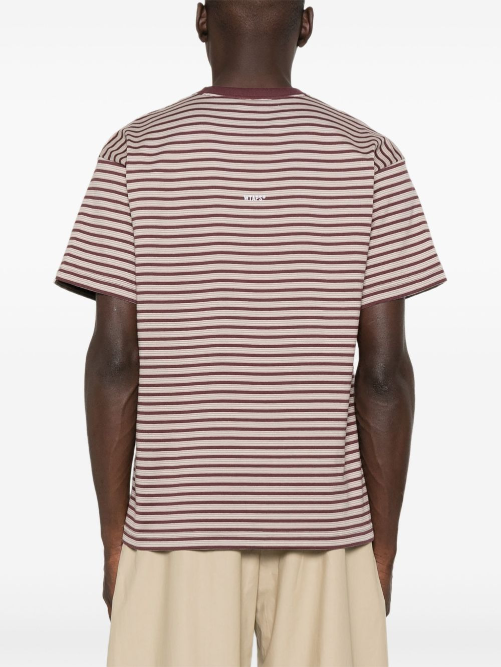 striped crew-neck T-shirt - 3