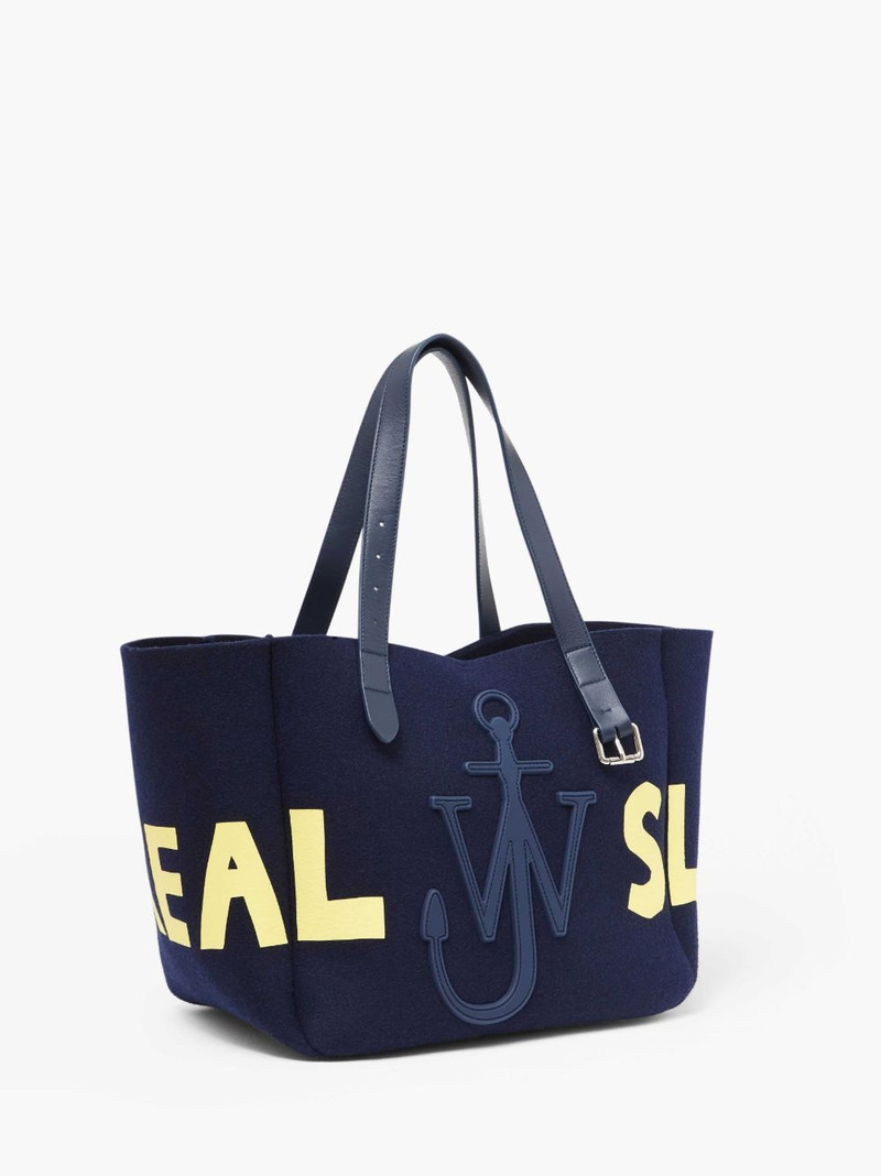 JW Anderson BELT TOTE BAG - 'REAL SLEEP' SLOGAN SHOULDER BAG outlook