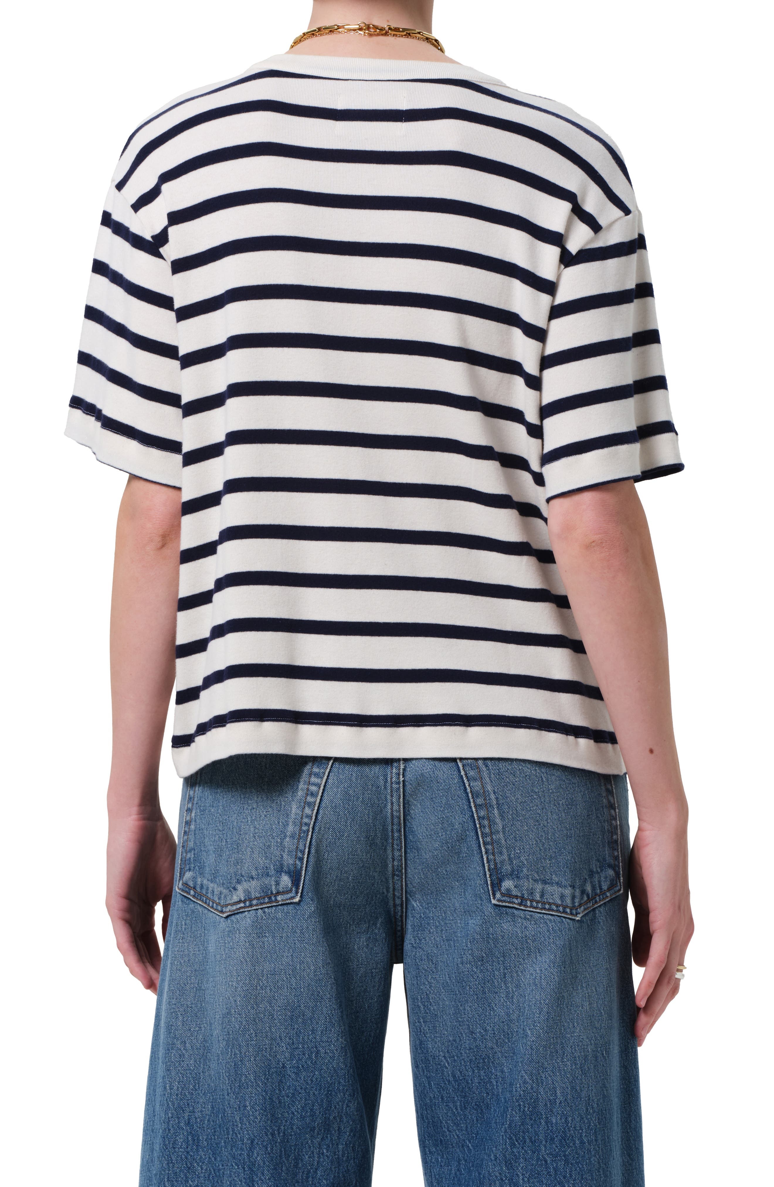 Citizens of Humanity Goldie Stripe Relaxed Fit T-Shirt in Azure Stripe at Nordstrom - 2