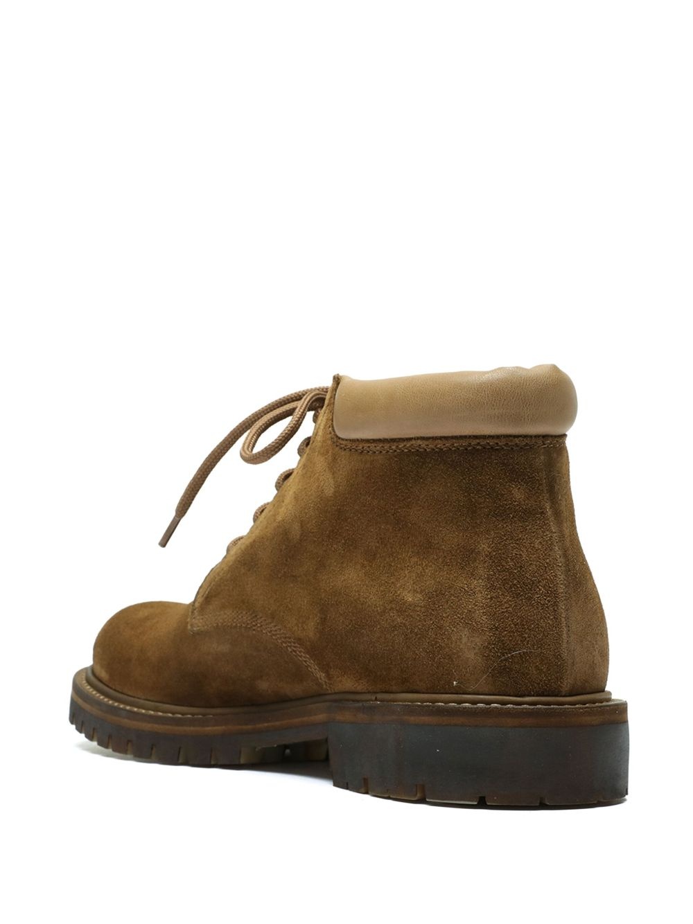 lace-up suede boots - 3
