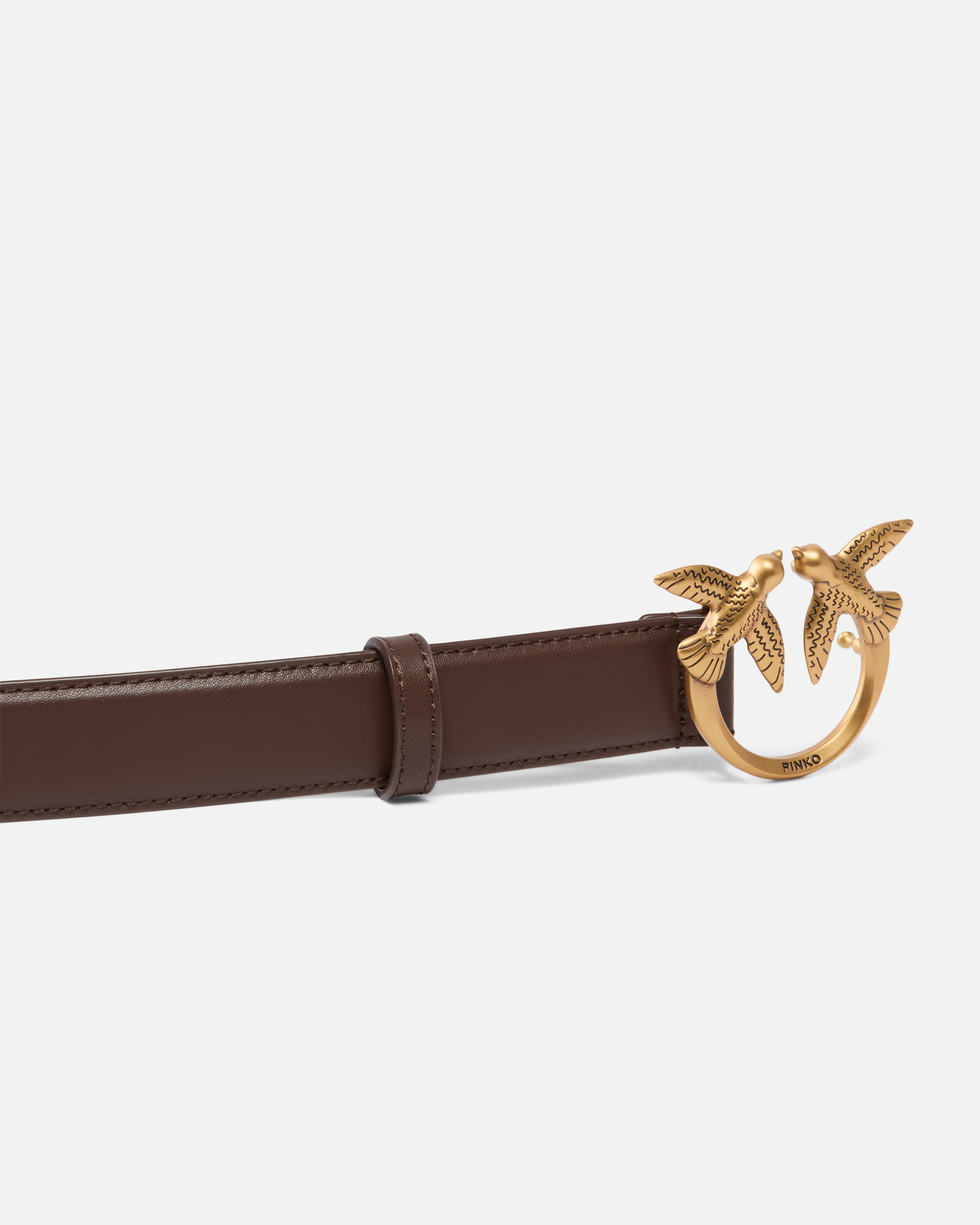 LOVE BIRDS LEATHER BELT 3CM - 5