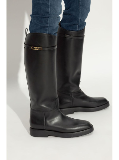 EMPORIO ARMANI leather boots outlook