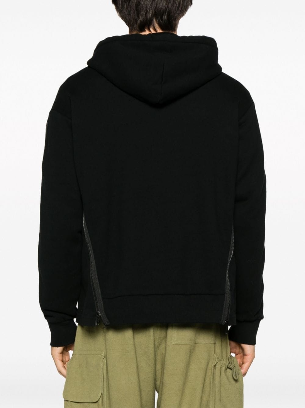logo-patch cotton hoodie - 4