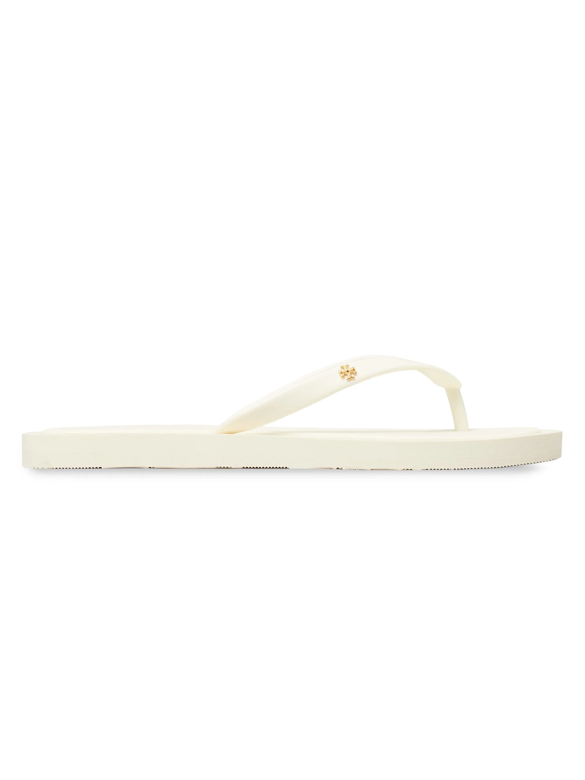 Women's Kira Logo Flip-Flops - Ivory Gold - 1