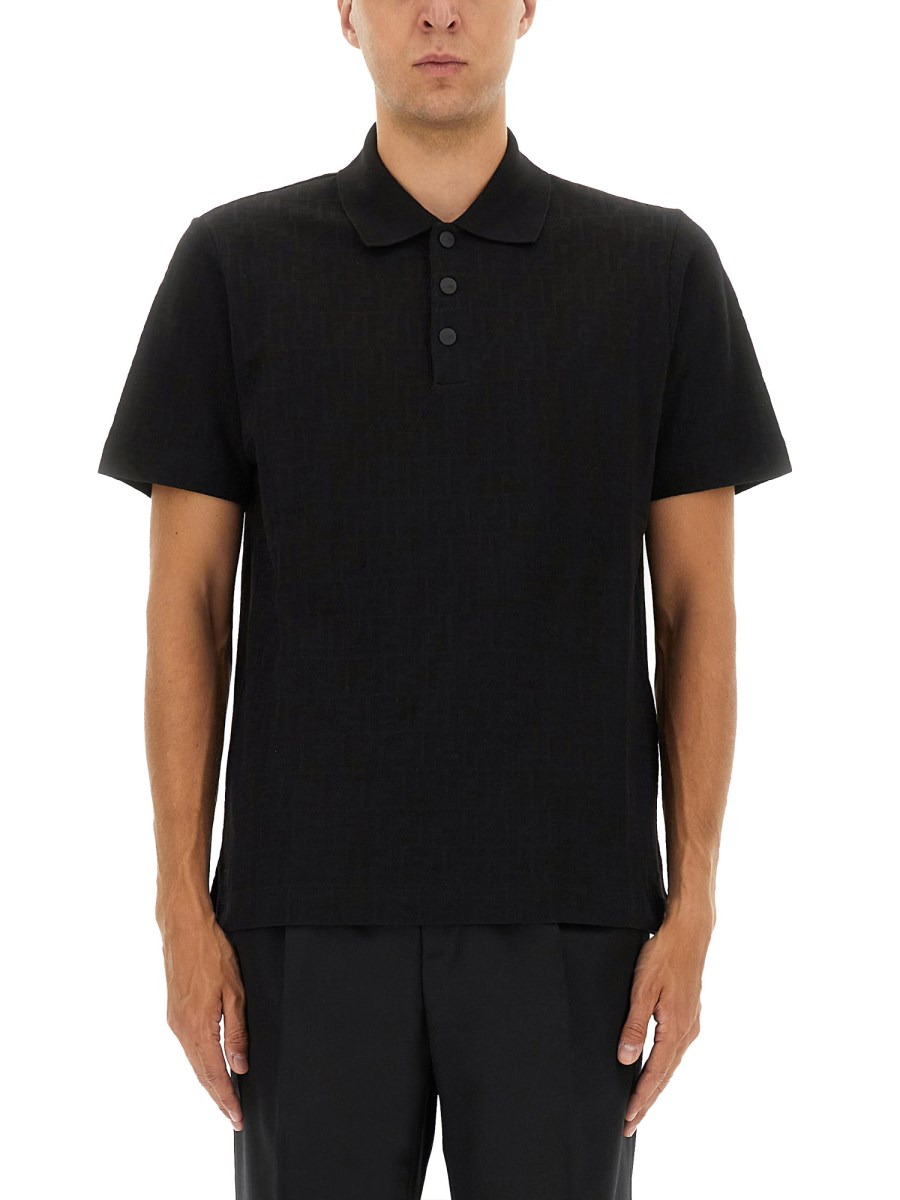 FF PIQUET JACQUARD POLO SHIRT - 1