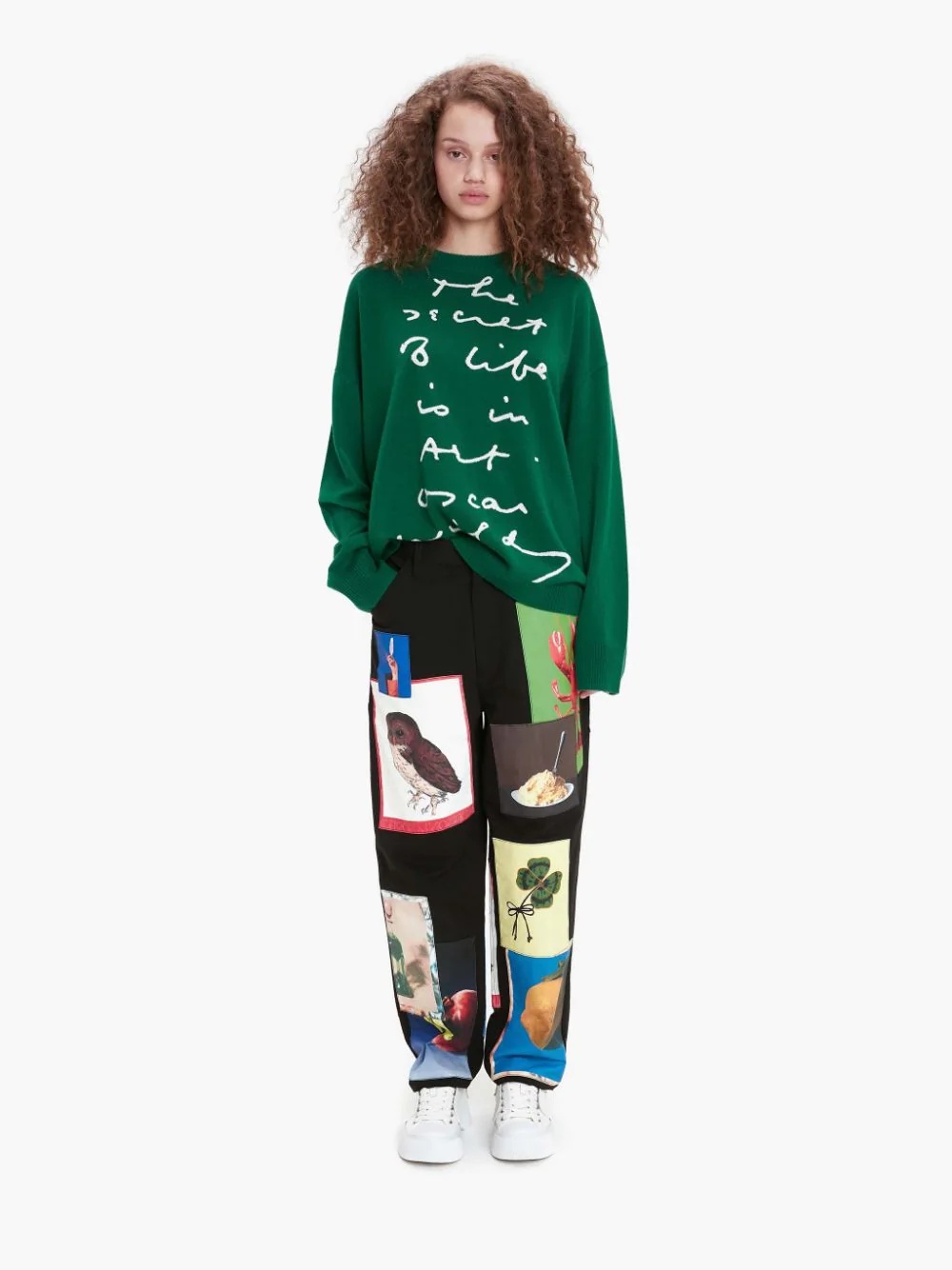 OSCAR WILDE CAPSULE: PATCHWORK PRINT STRAIGHT LEG TROUSERS - 3