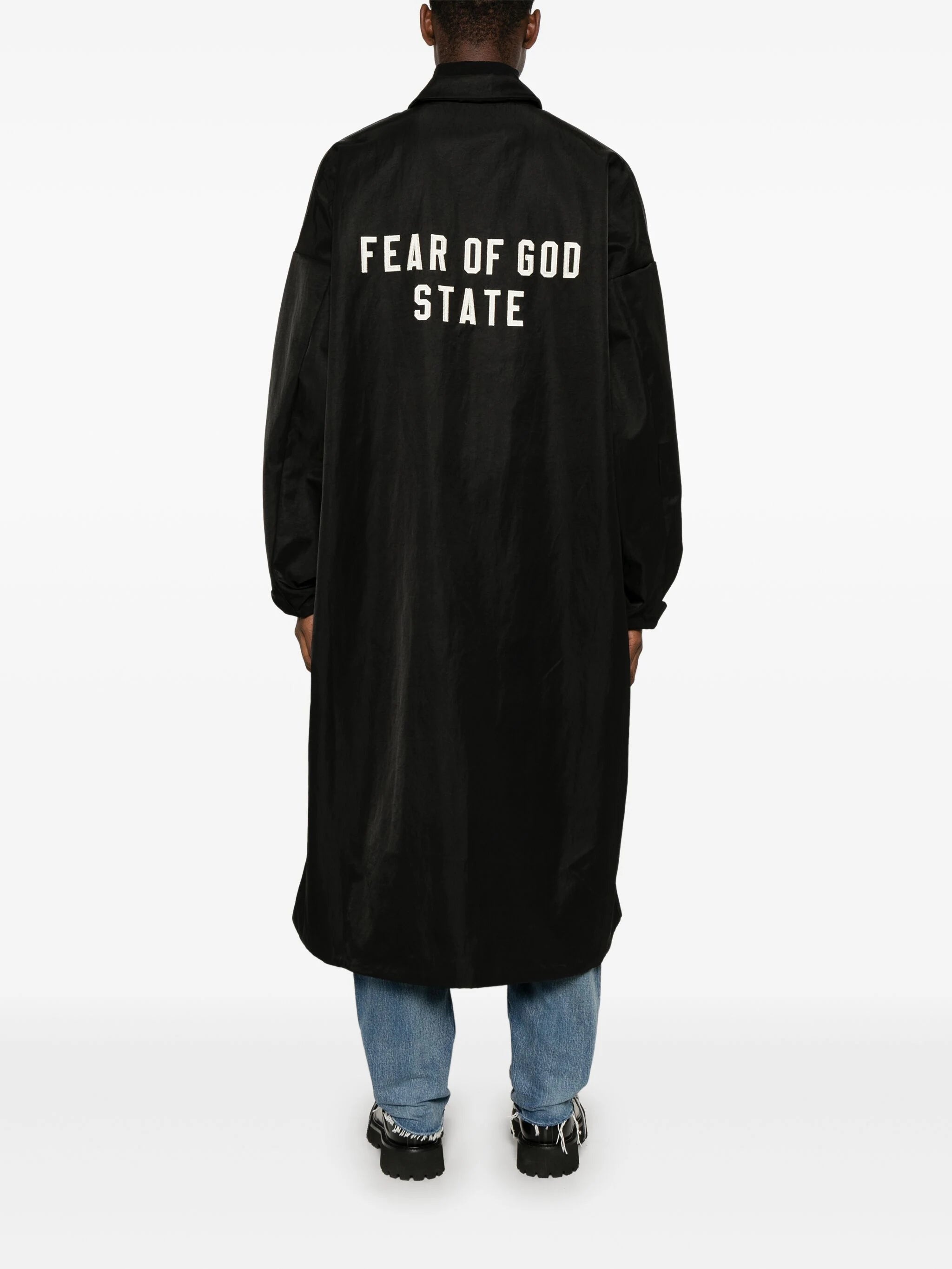 FEAR OF GOD ESSENTIALS - Men Textured Nylon Trench - 3