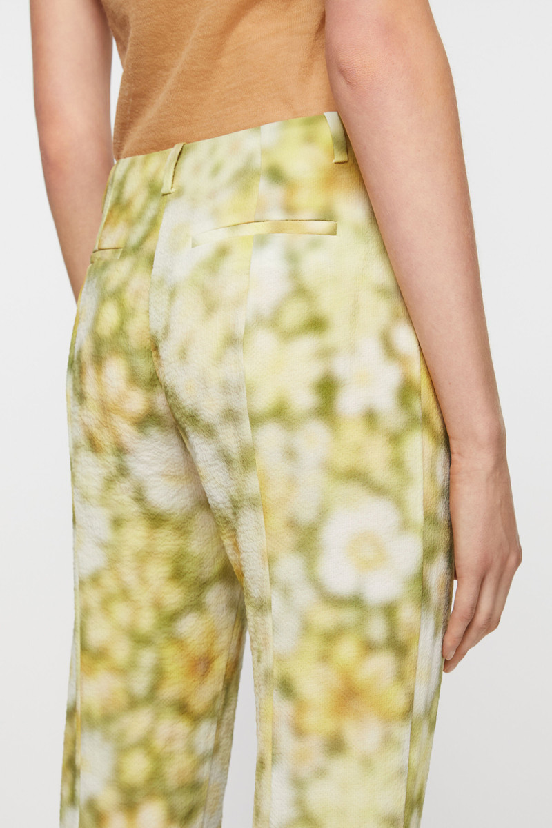 Fluid print trousers - Green multi 5