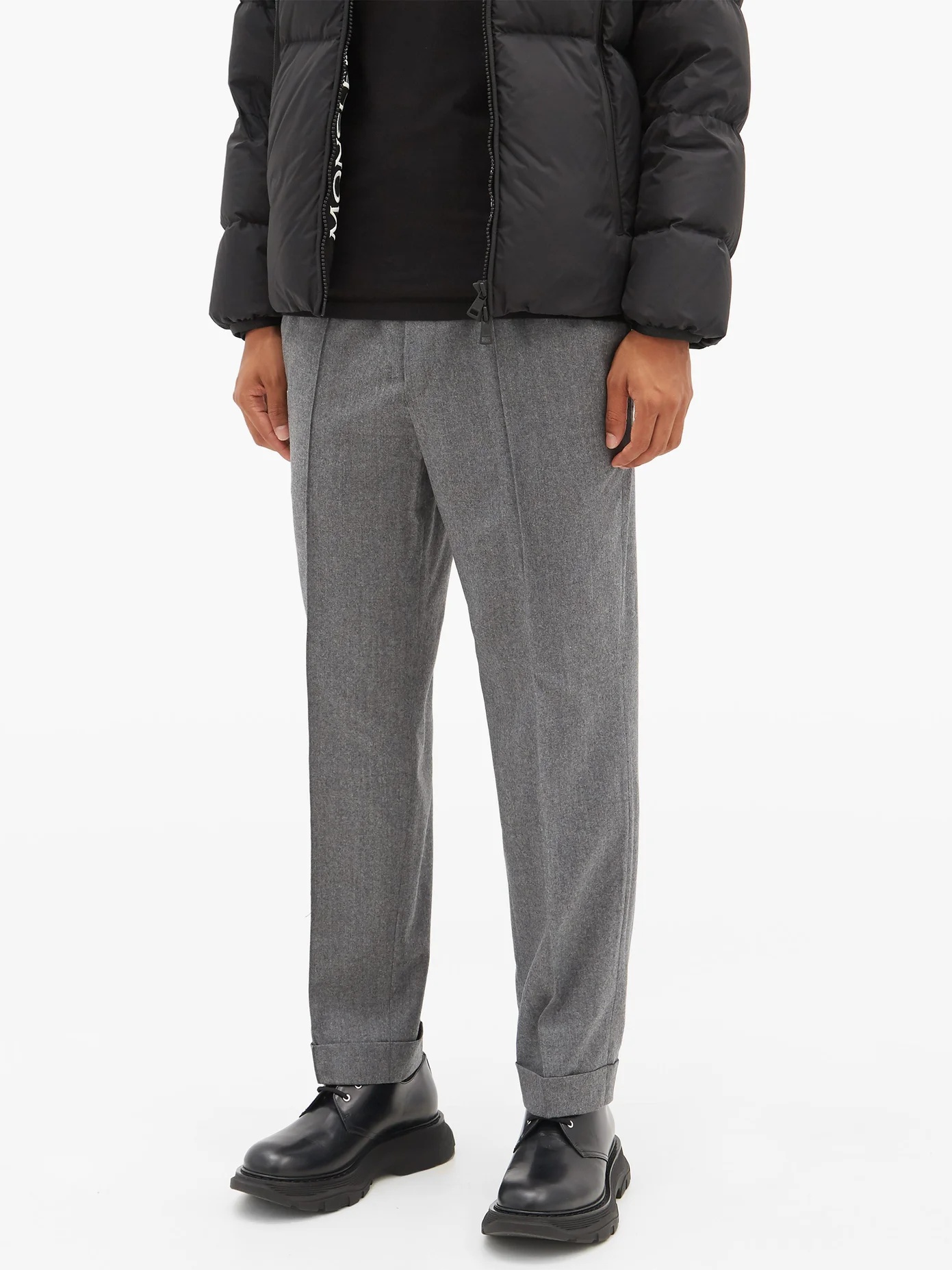 Pleated wool track pants - 6