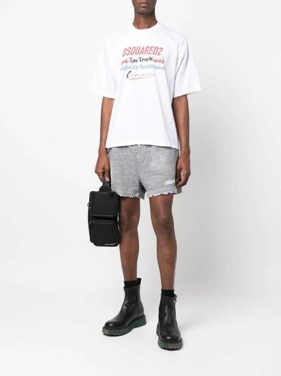 DSQUARED2 distressed cotton shorts outlook