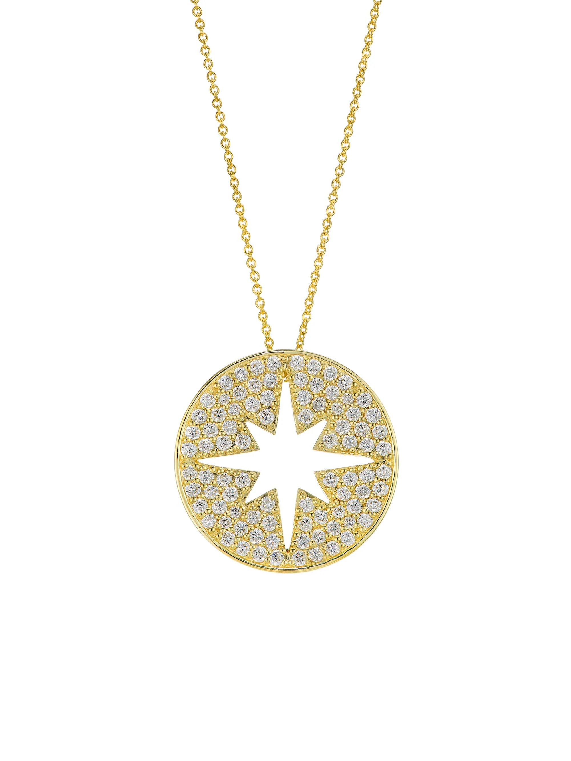 Women's Tiny Treasures 18K Yellow Gold & 1.02 TCW Diamond Starburst Pendant Necklace - Yellow Gold - 1