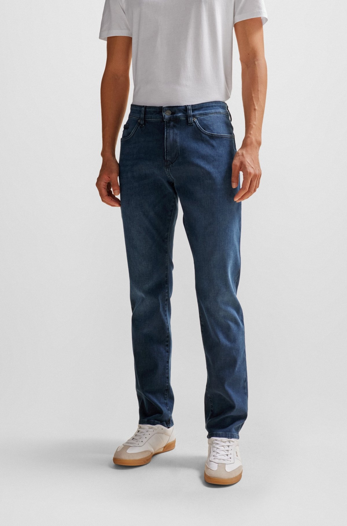 SLIM-FIT JEANS IN BLUE PERFORMANCE-STRETCH DENIM - 2