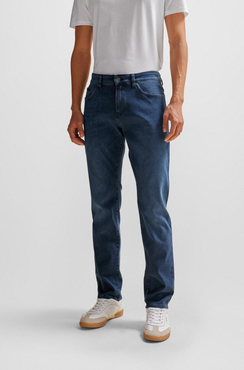 SLIM-FIT JEANS IN BLUE PERFORMANCE-STRETCH DENIM 2