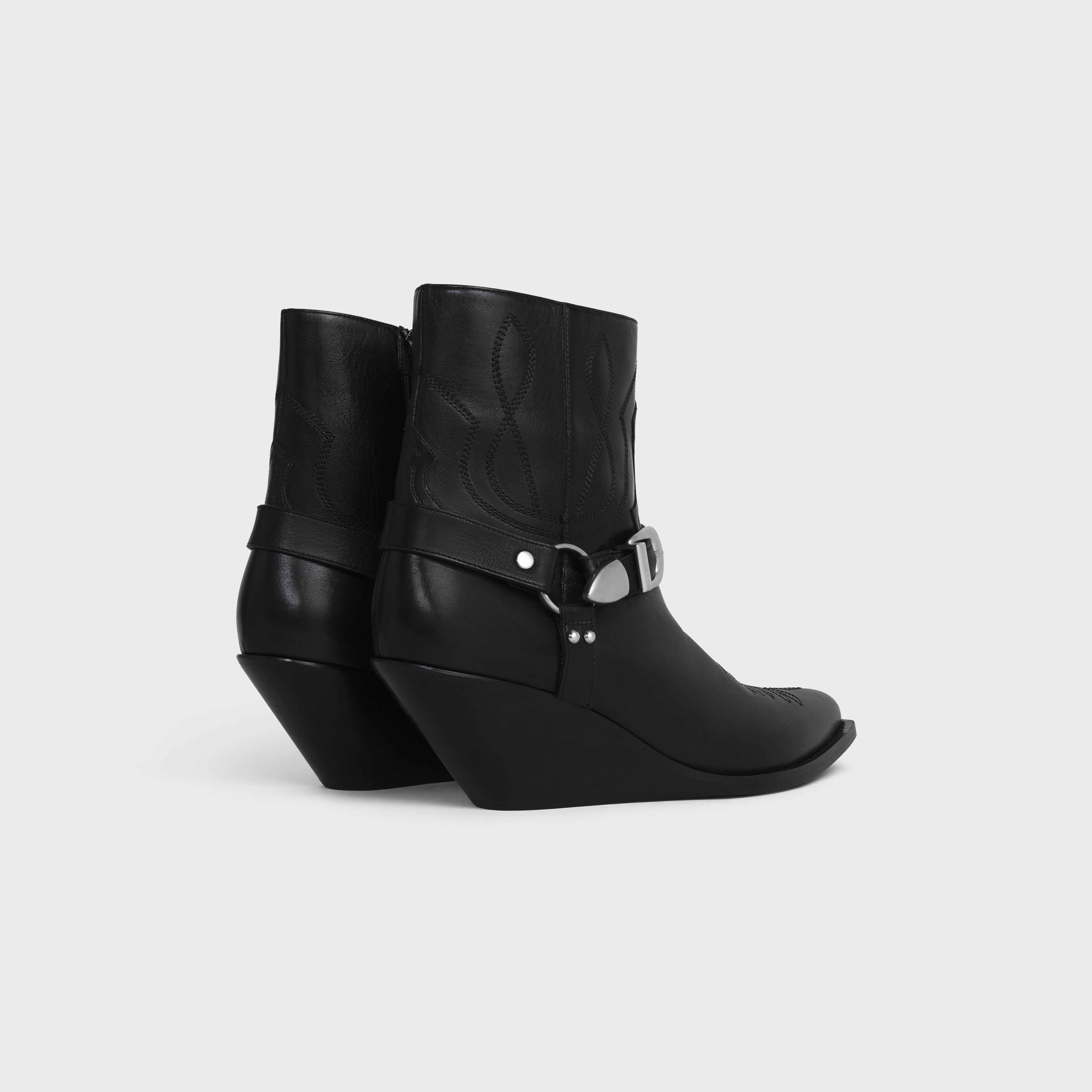 CELINE MOON ZIPPED BOOTS WITH HARNESS in Calfskin - 3