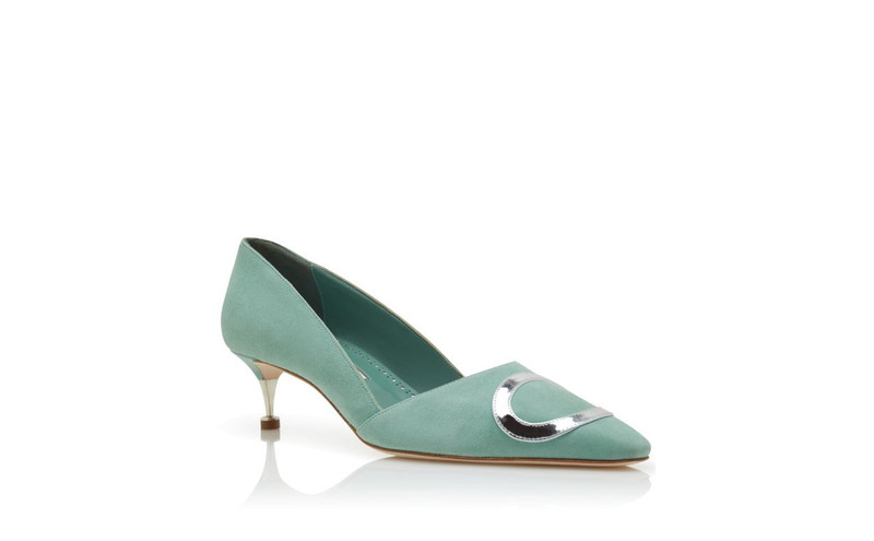 Green Suede Pumps 3