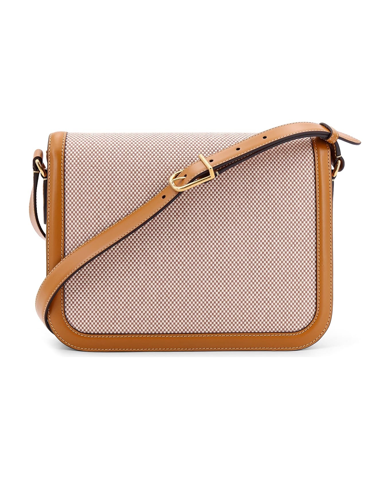 Logo Plaque Foldover Top Shoulder Bag - 2