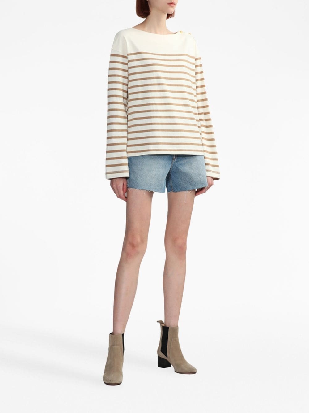 Bardot striped long-sleeve top - 2