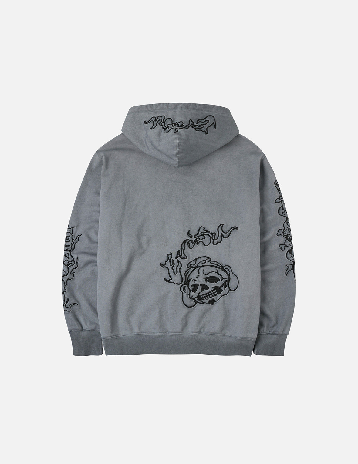 Tattoo Styles Embroidery Oversized Hoodie Jacket - 4