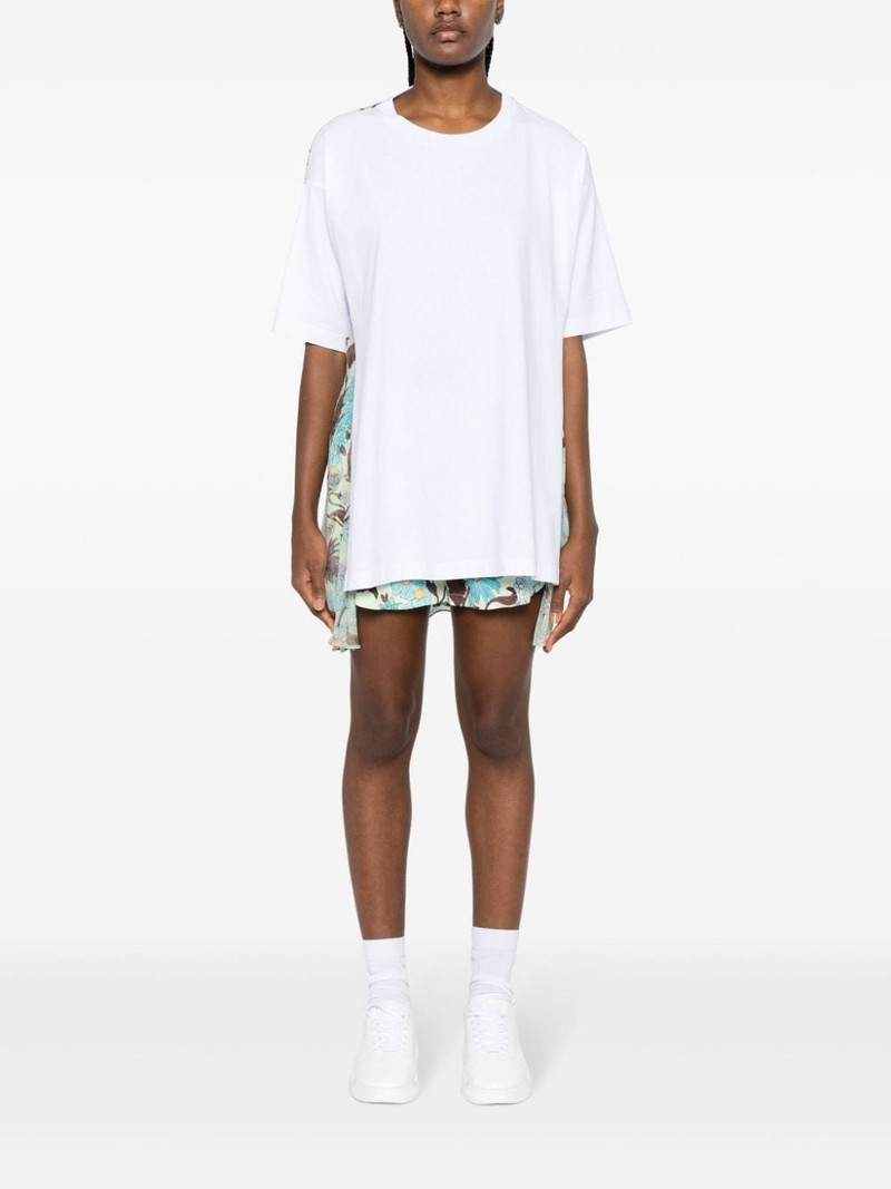 Stella McCartney floral-print panel T-shirt outlook