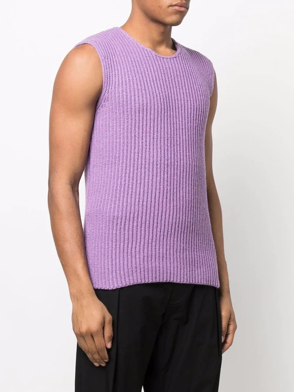 ribbed-knit vest - 3