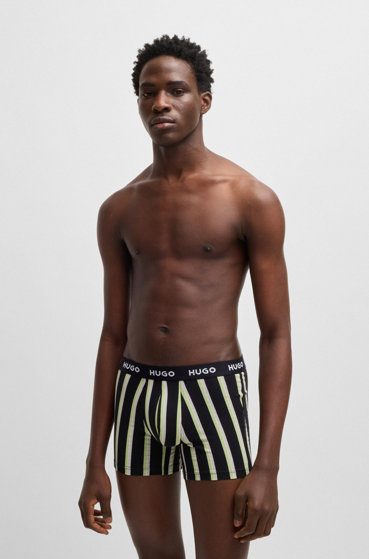 THREE-PACK OF STRETCH-COTTON BOXER BRIEFS WITH LOGOS - 2