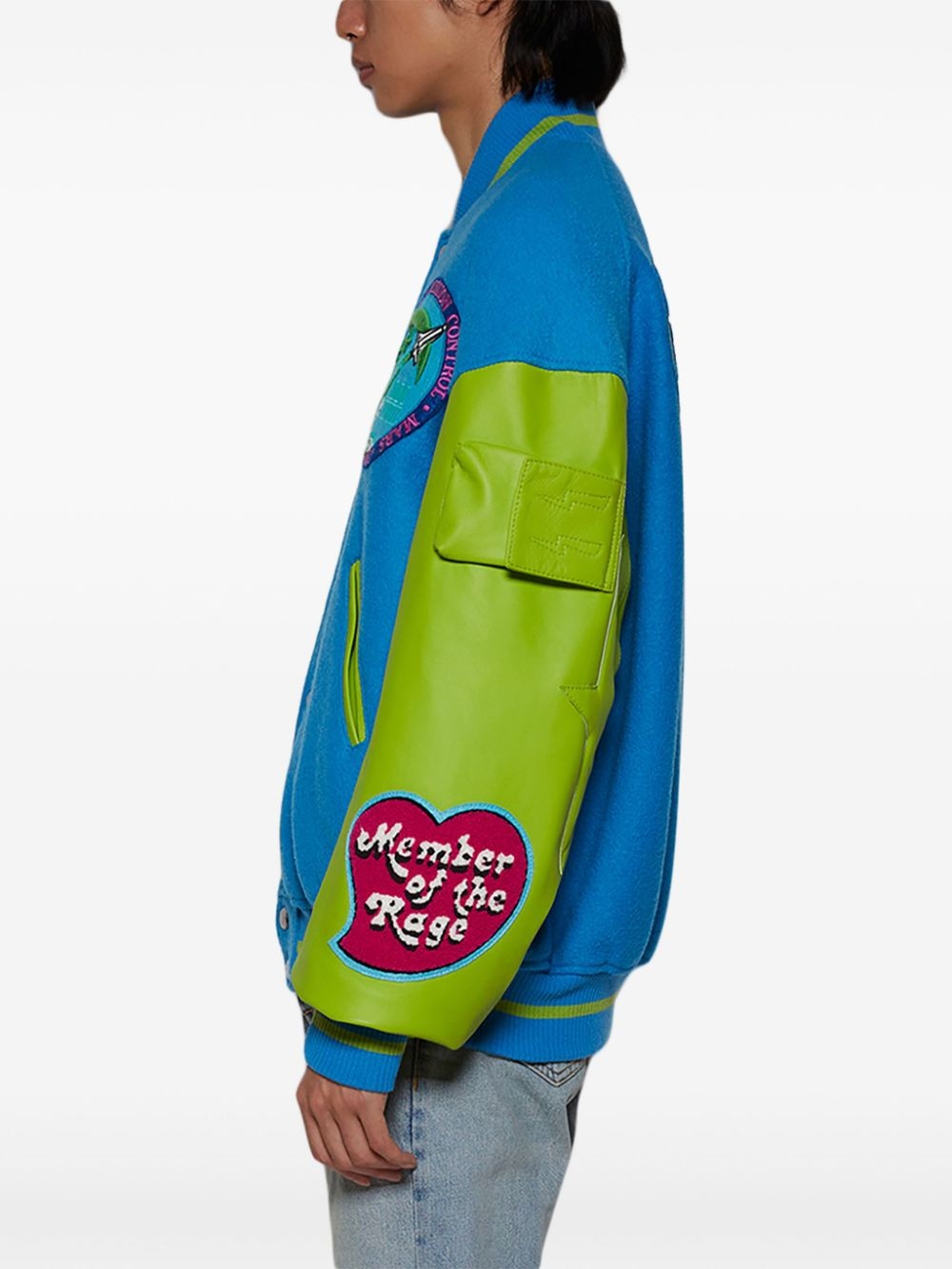 Varsity 1 logo-embroidered jacket - 4