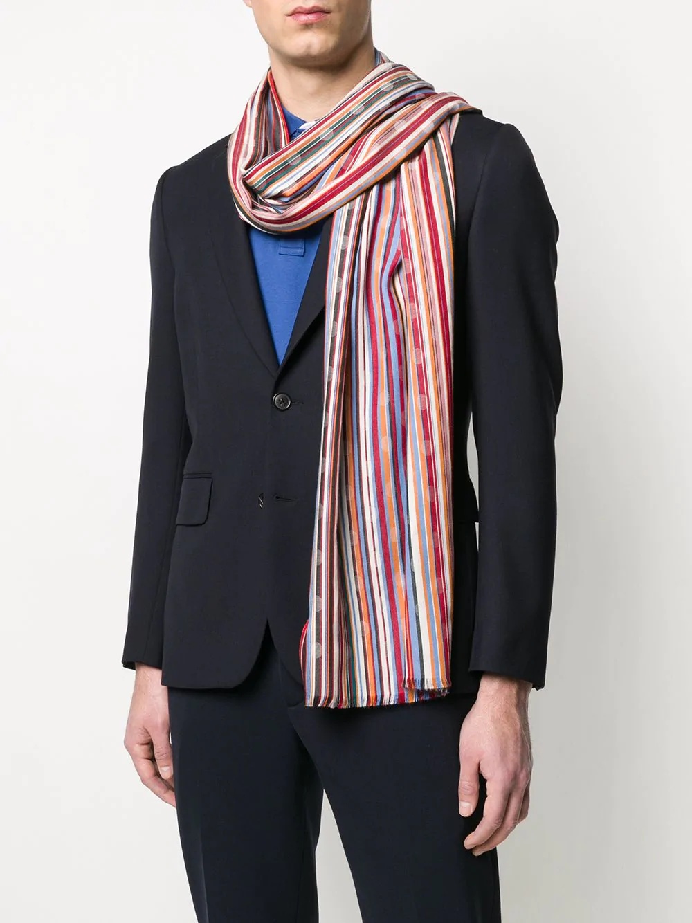 polka dot stripe scarf - 2