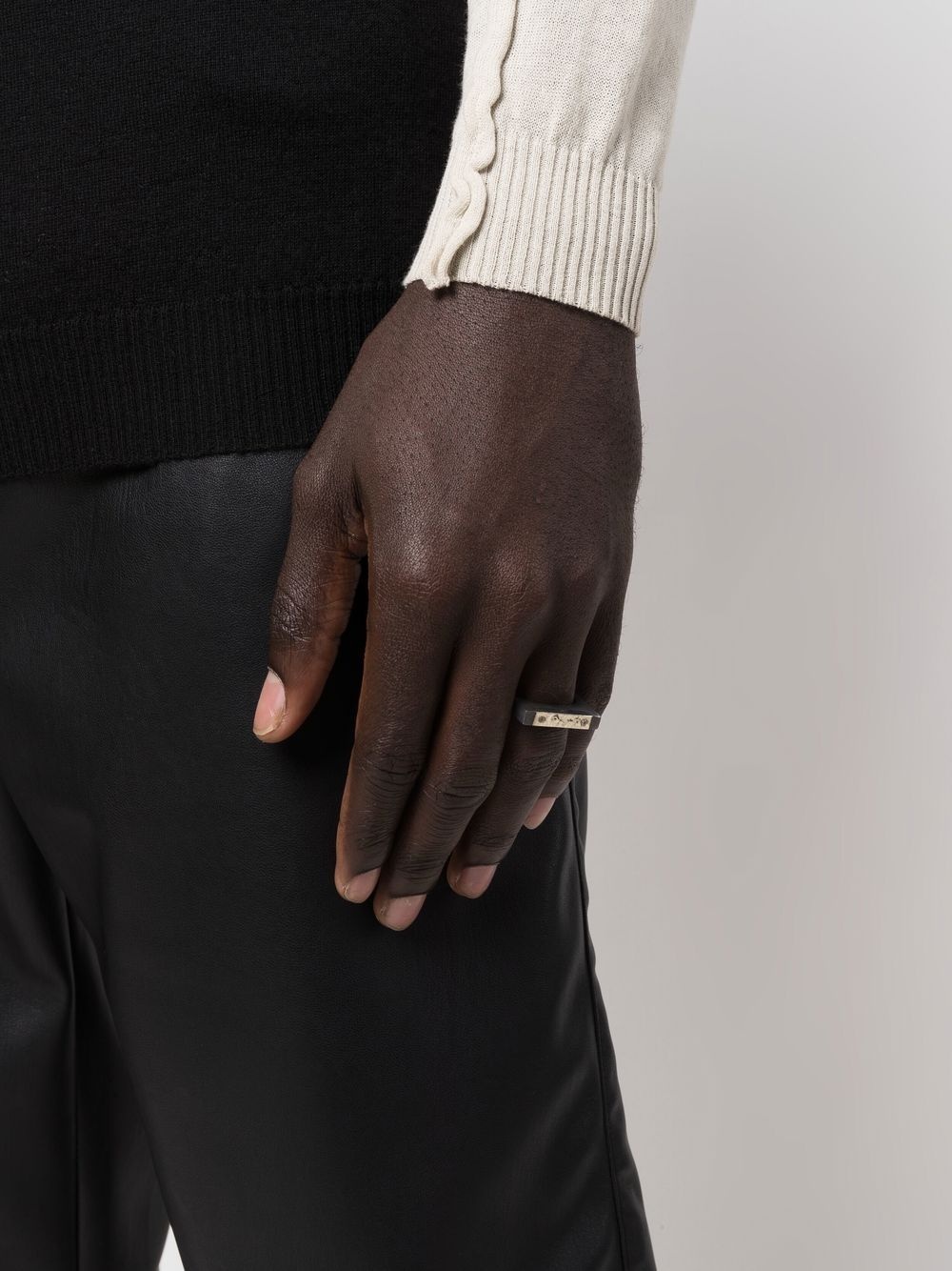two-tone plate ring - 2